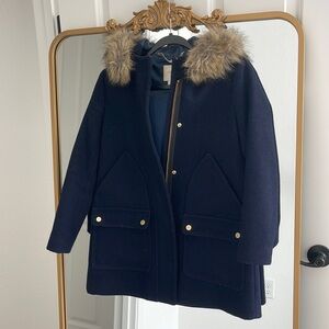 J. Crew navy parka